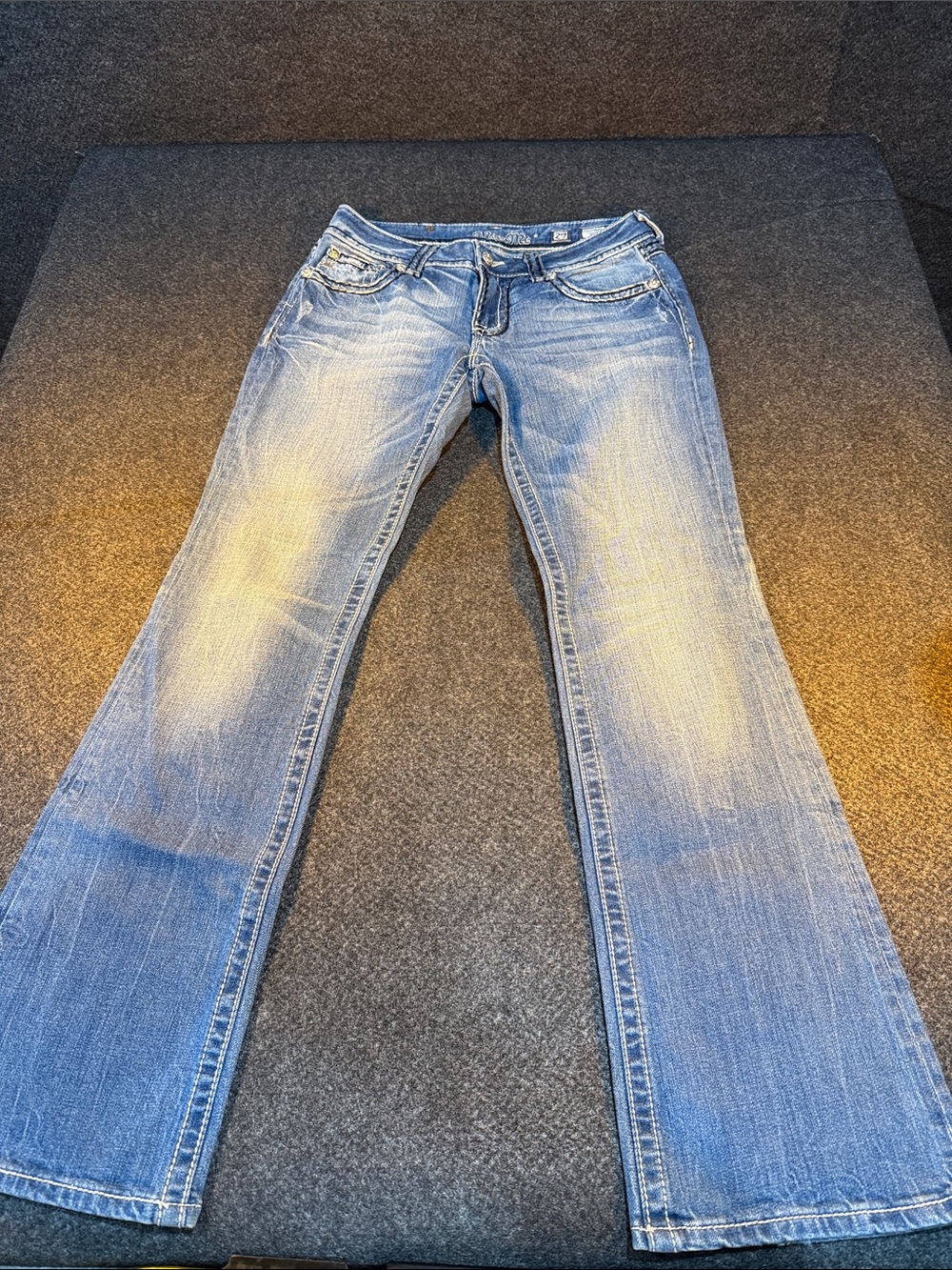 Classic Light Blue Flare Jeans for Women - Wide Leg Style